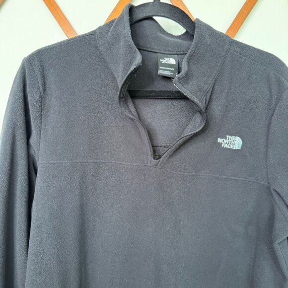 The North Face Sweater Womens Large Black Fleece Lightweight 1/4 Zip Pullover - Picture 5 of 9